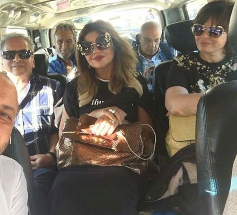 إلهام شاهين بصحبة الأعلامية بوسي شلبي والفنان فاروق الفيشاوي