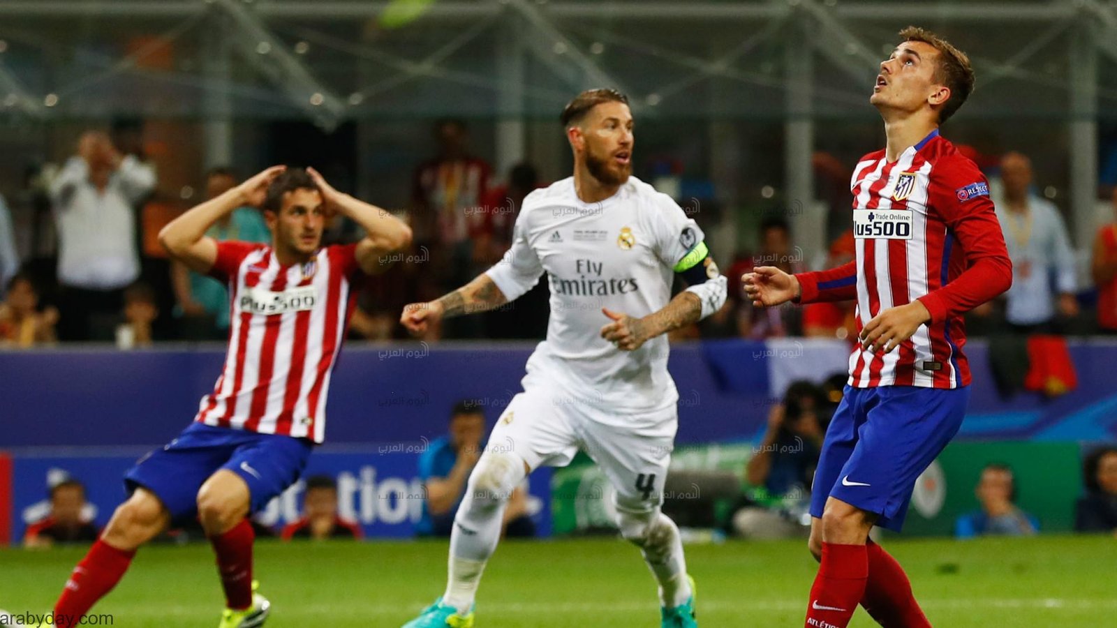جانب من مباراة ديربي مدريد ريال وأتلتيكو